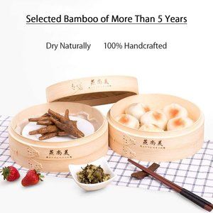 2-Tier Kitchen Bamboo Steamer